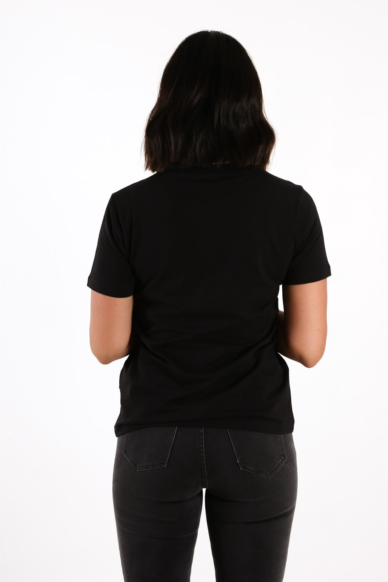 Trefoil Tee Black White