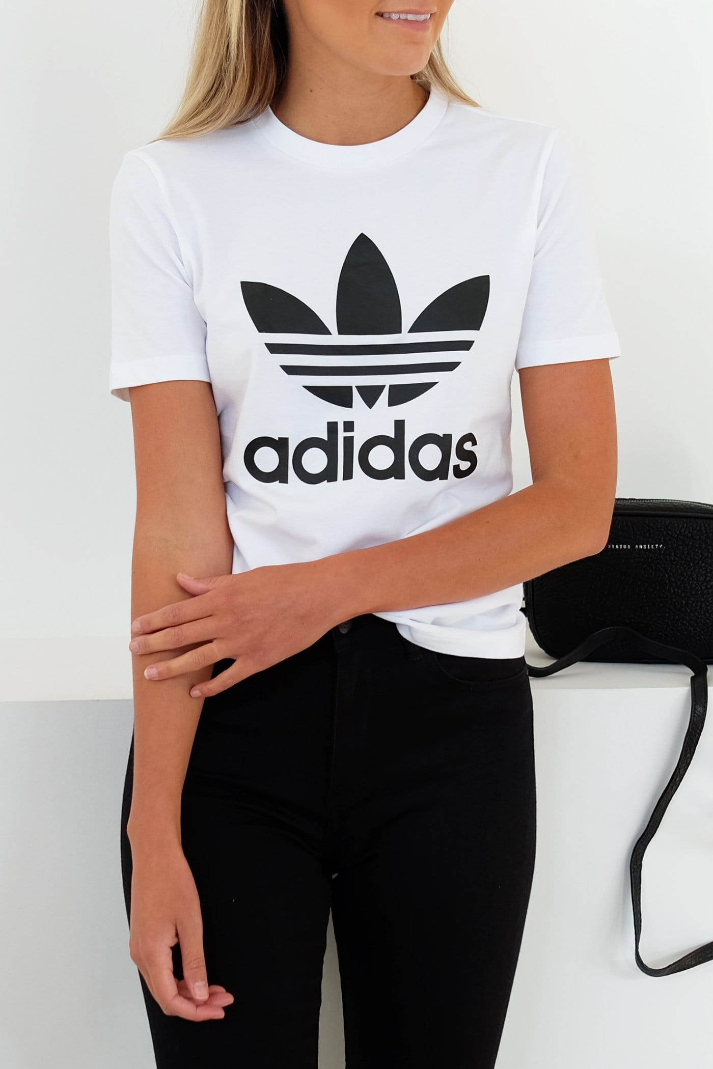 Trefoil Tee White Black adidas - Jean Jail