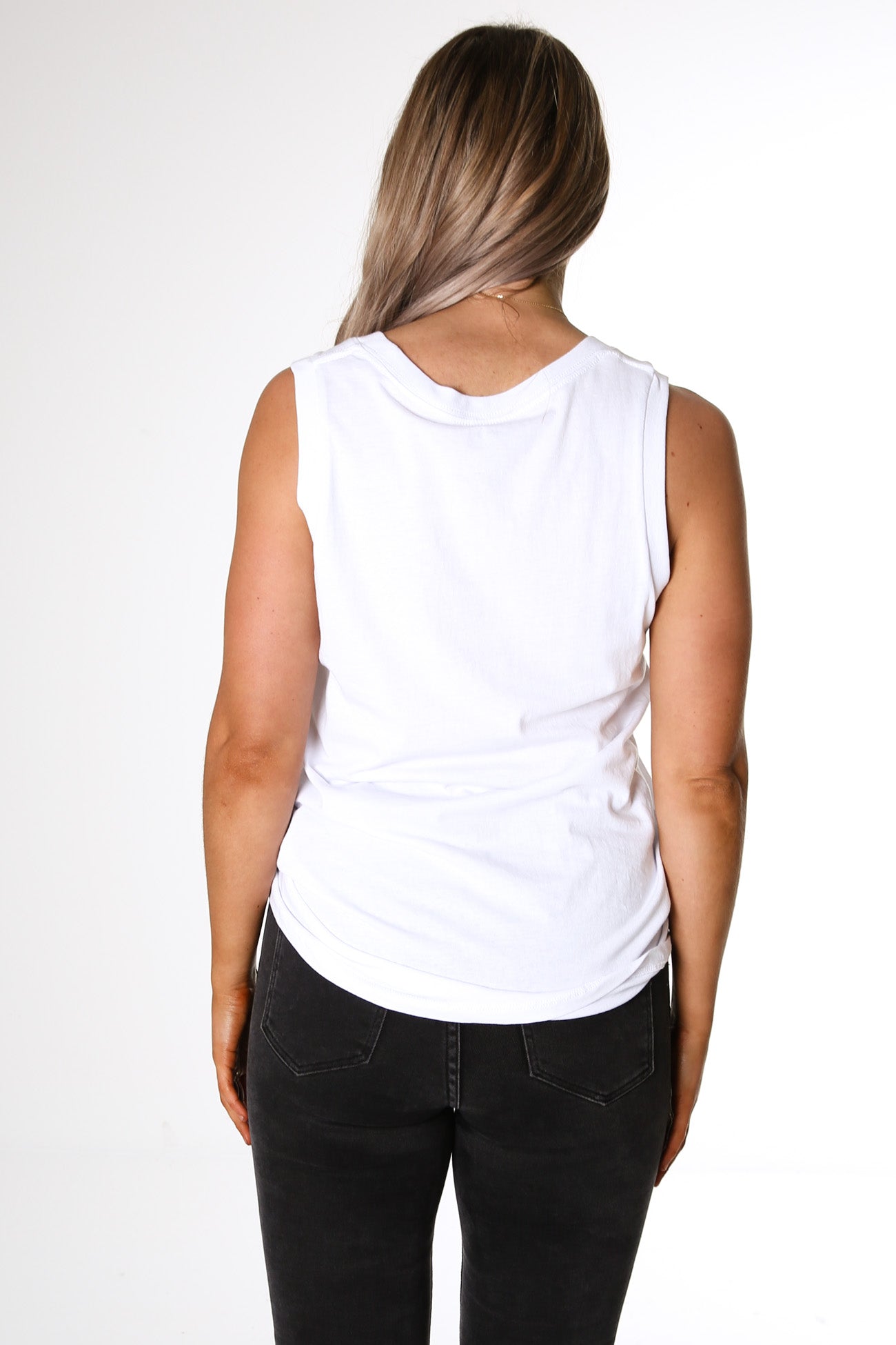 Trip Scoop Singlet White