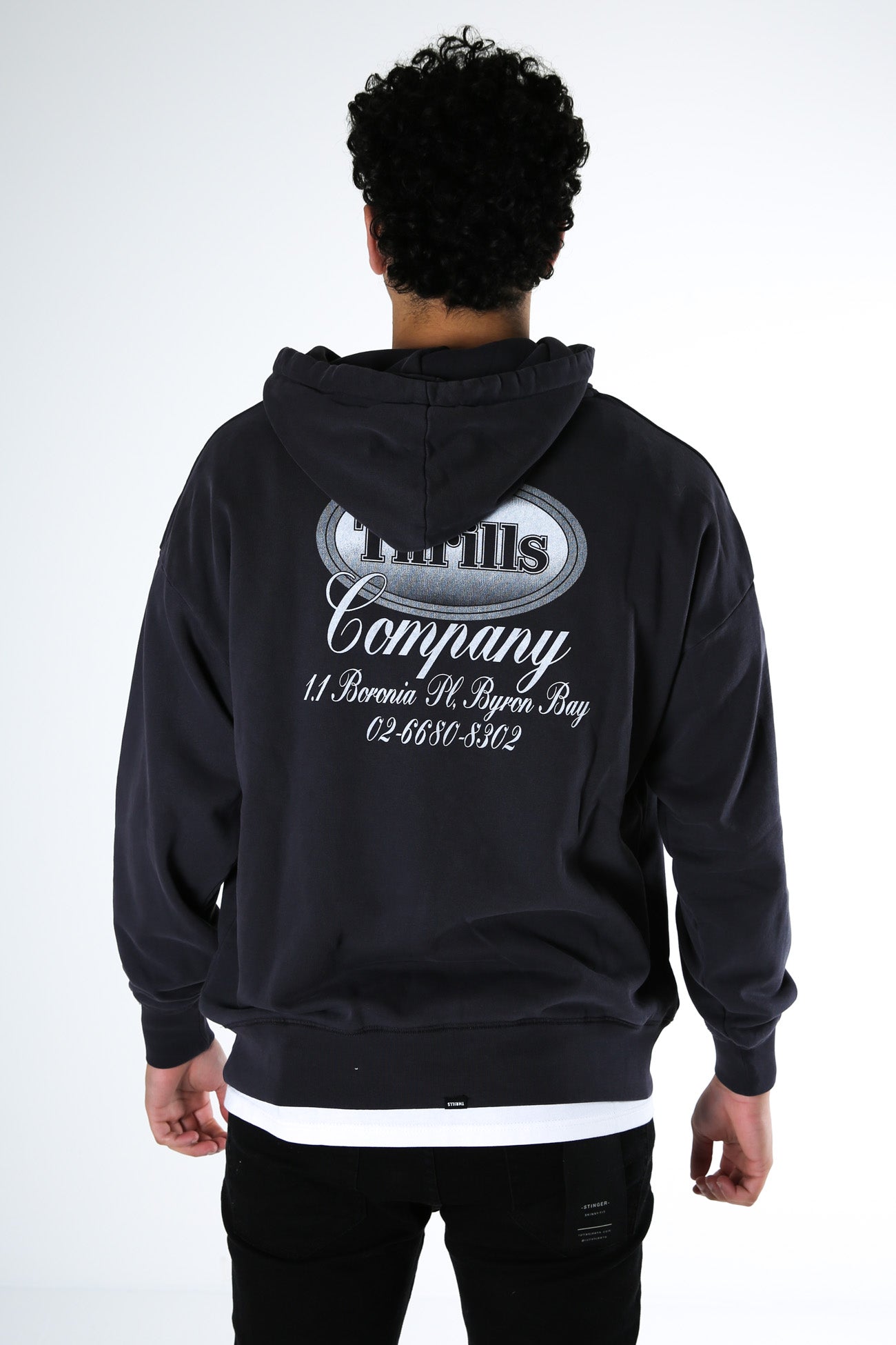 Troubled Paradise Slouch Pull On Hood Dark Navy