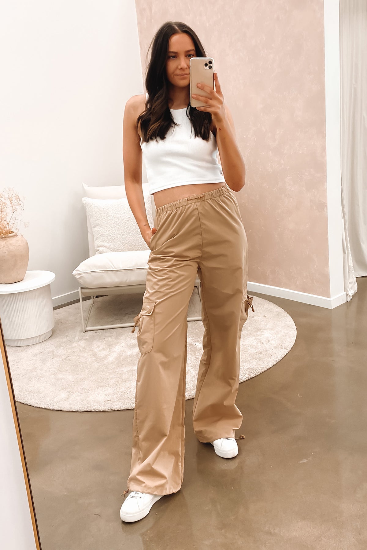 Tylah Parachute Pant Sand - Jean Jail