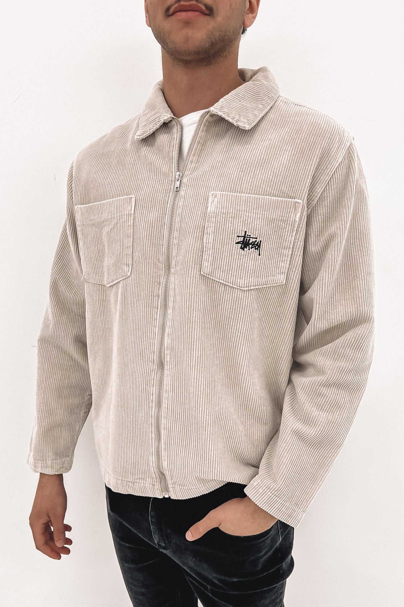 Tyler Cord Jacket White Sand