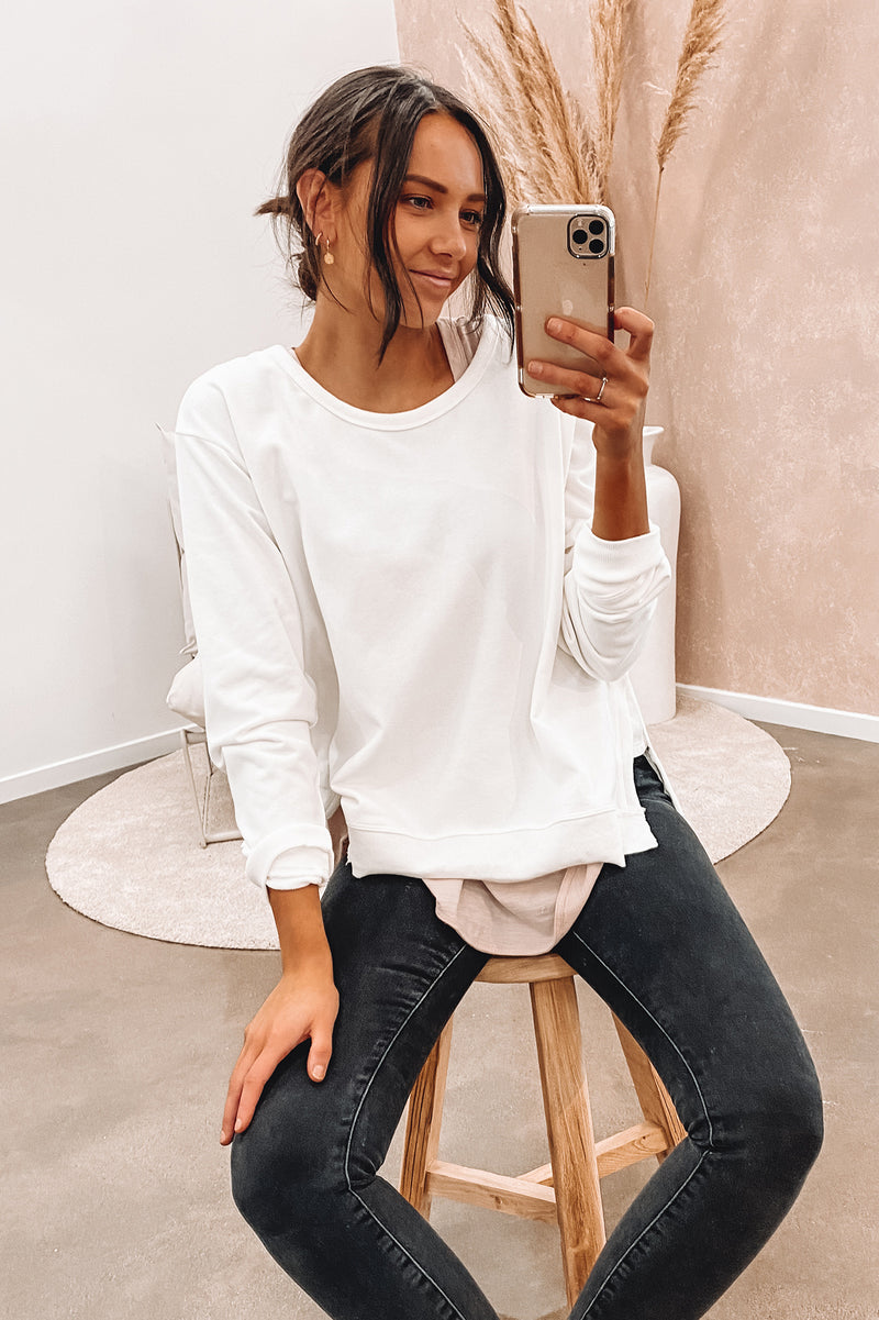 Ulverstone Relaxed Sweater White