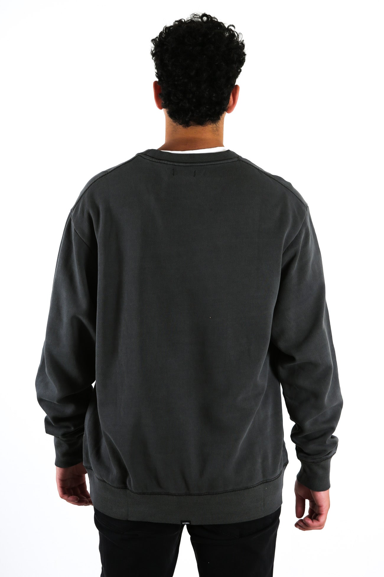 Underline Oversize Fit Crew Merch Black