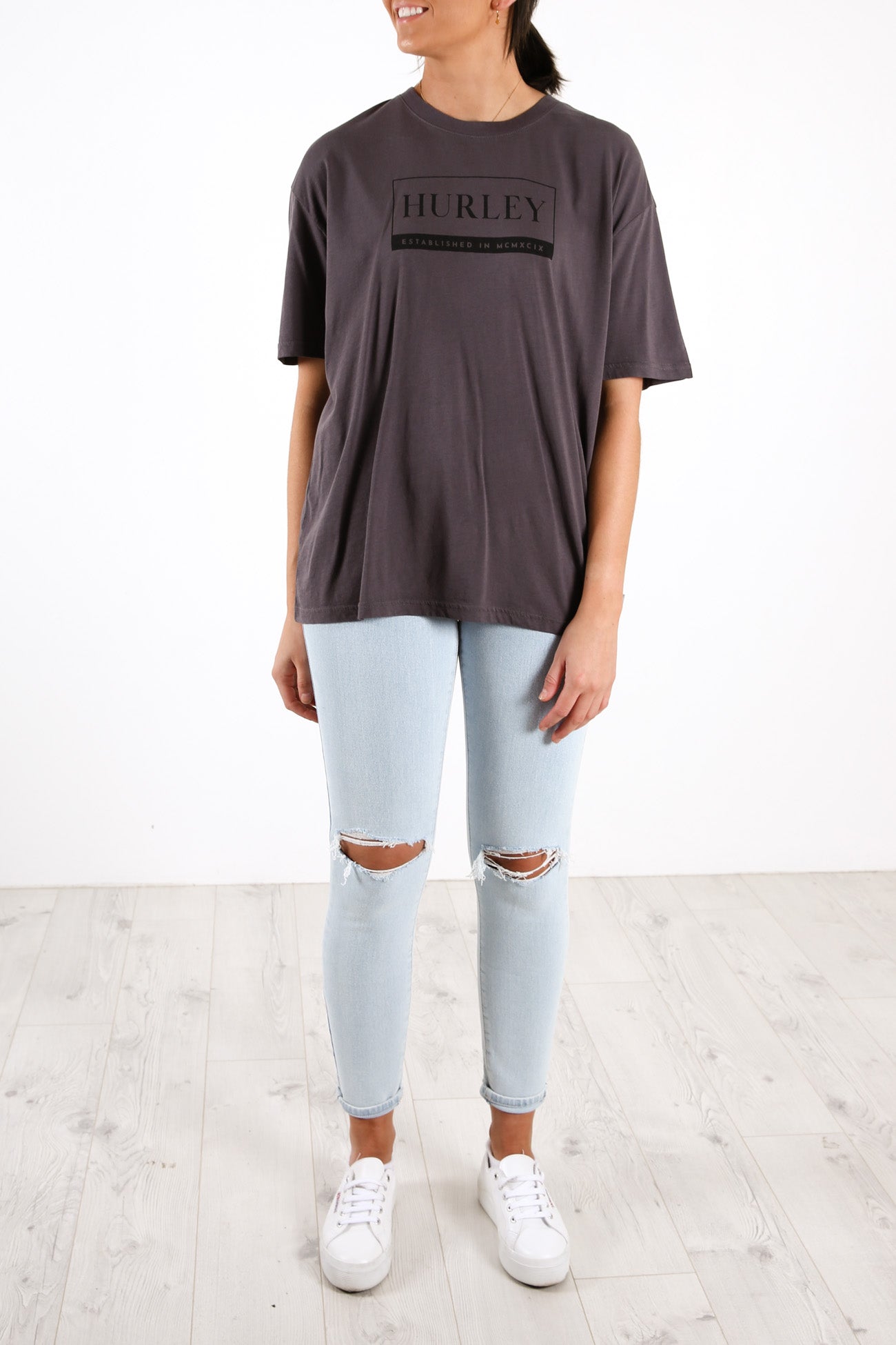Universal Washed Oversized BF Tee Thunder Grey