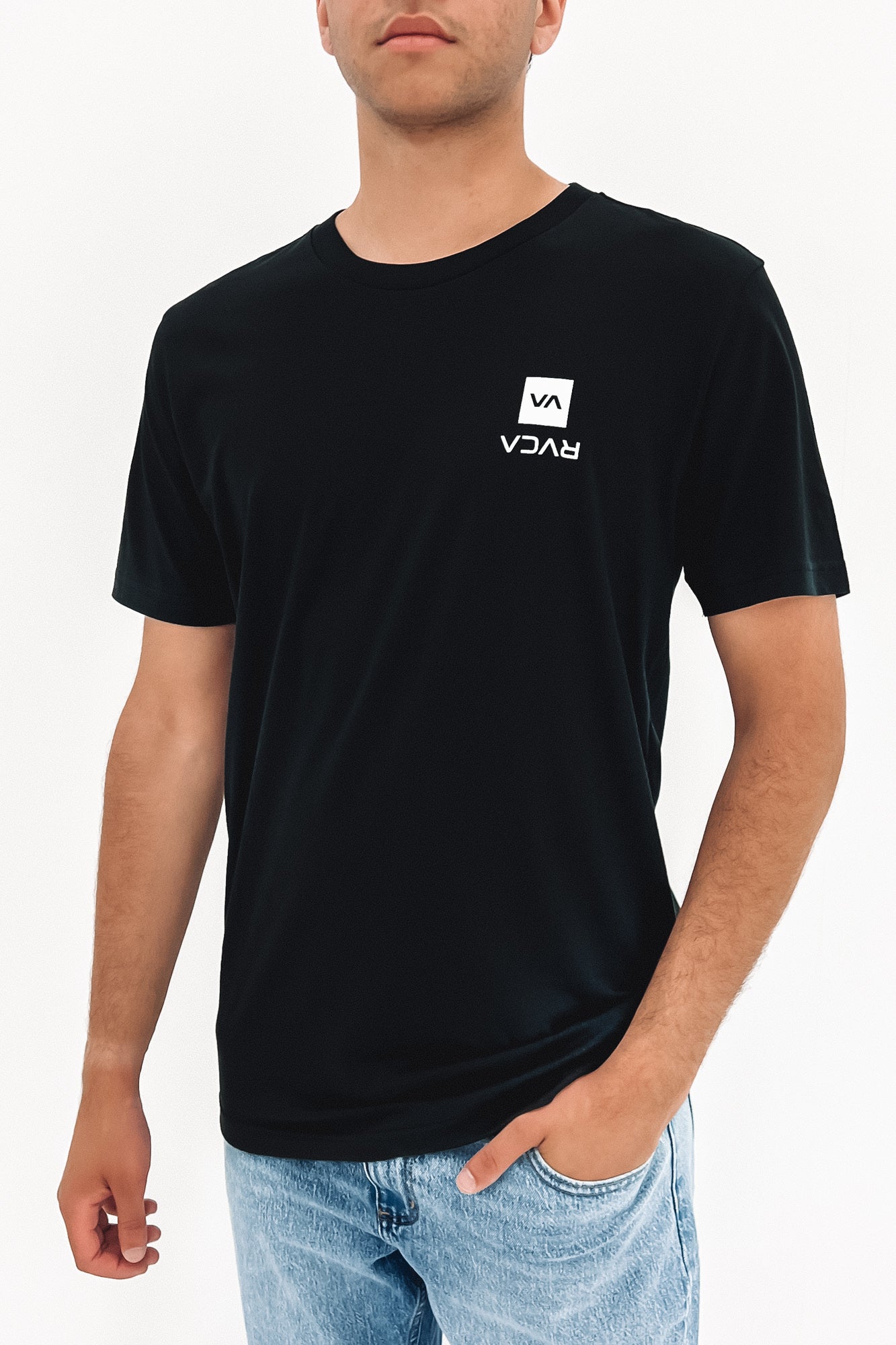 Upstate Short Organic Sleeve Tee Black