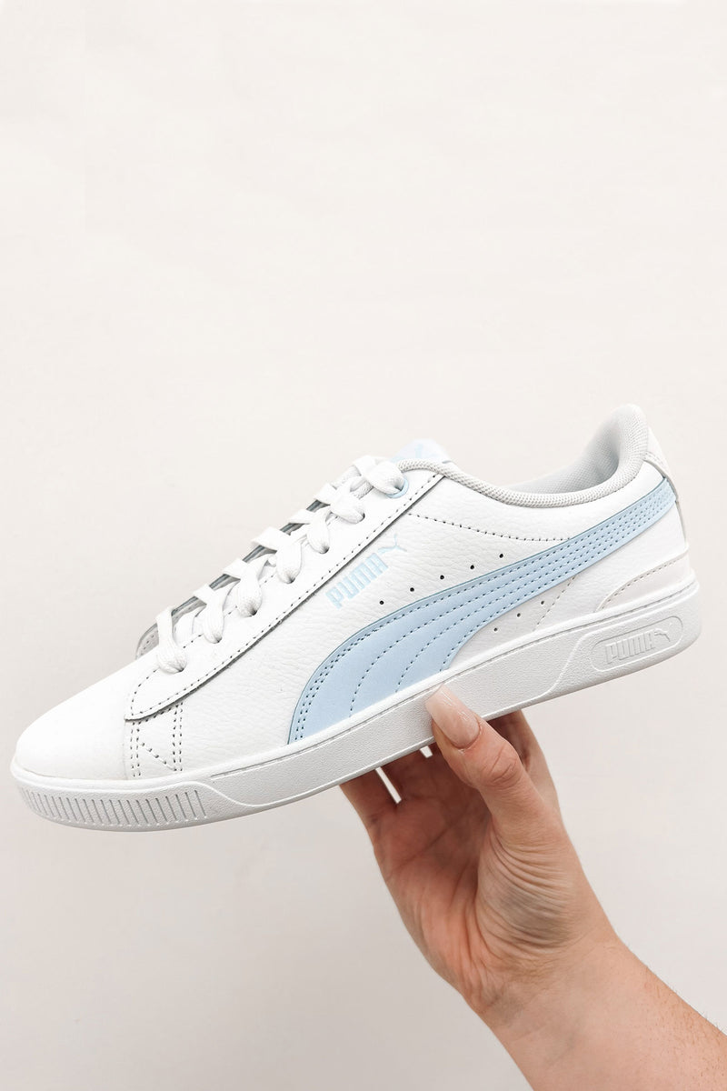 Vikky V3 Leather Sneaker Puma White Icy Blue