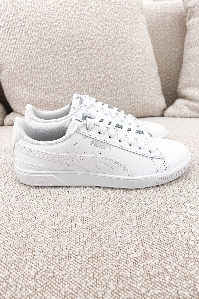 Vikky V3 Leather Sneaker Puma White Silver