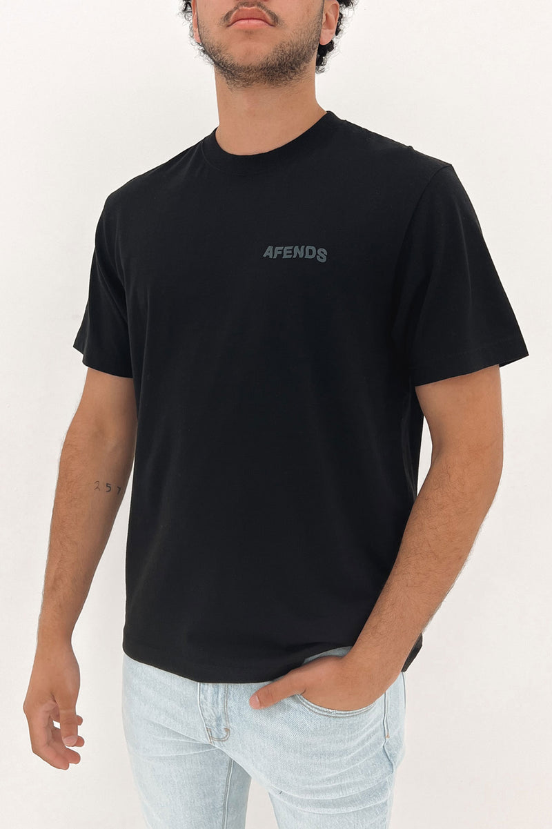 Vortex Recycled Retro T-Shirt Black