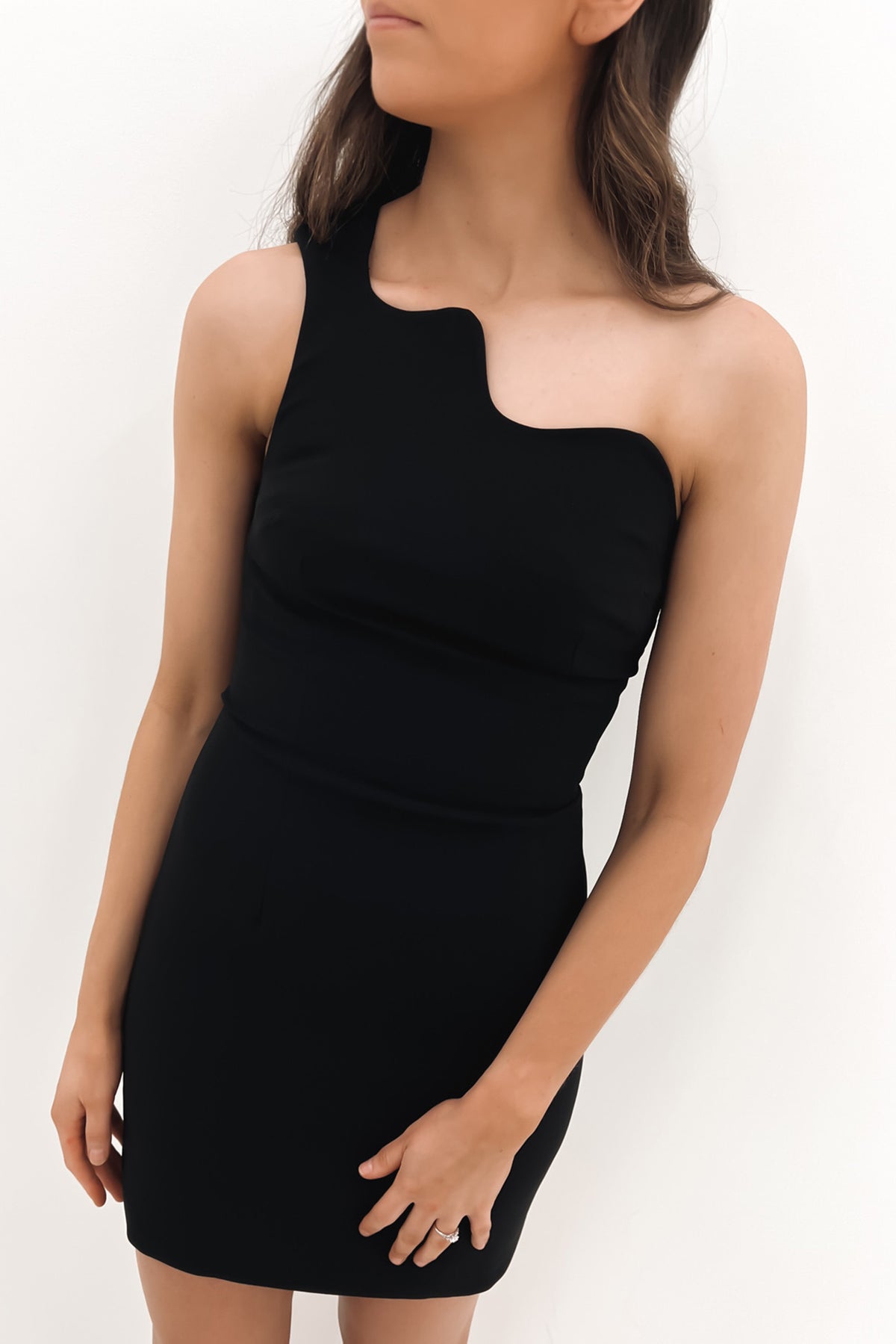 Knot now one shoulder mini dress online