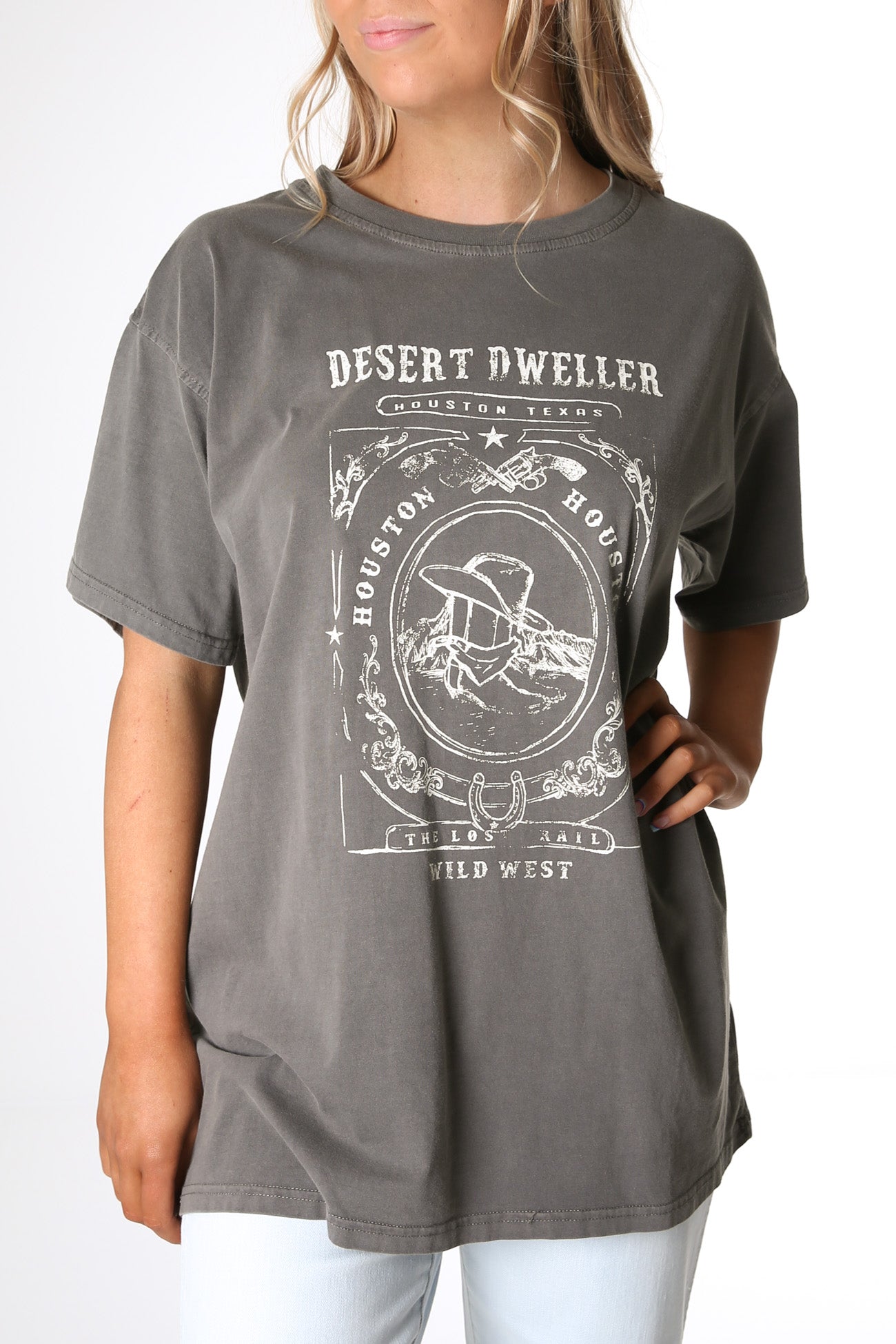 West Tee Washed Charcoal