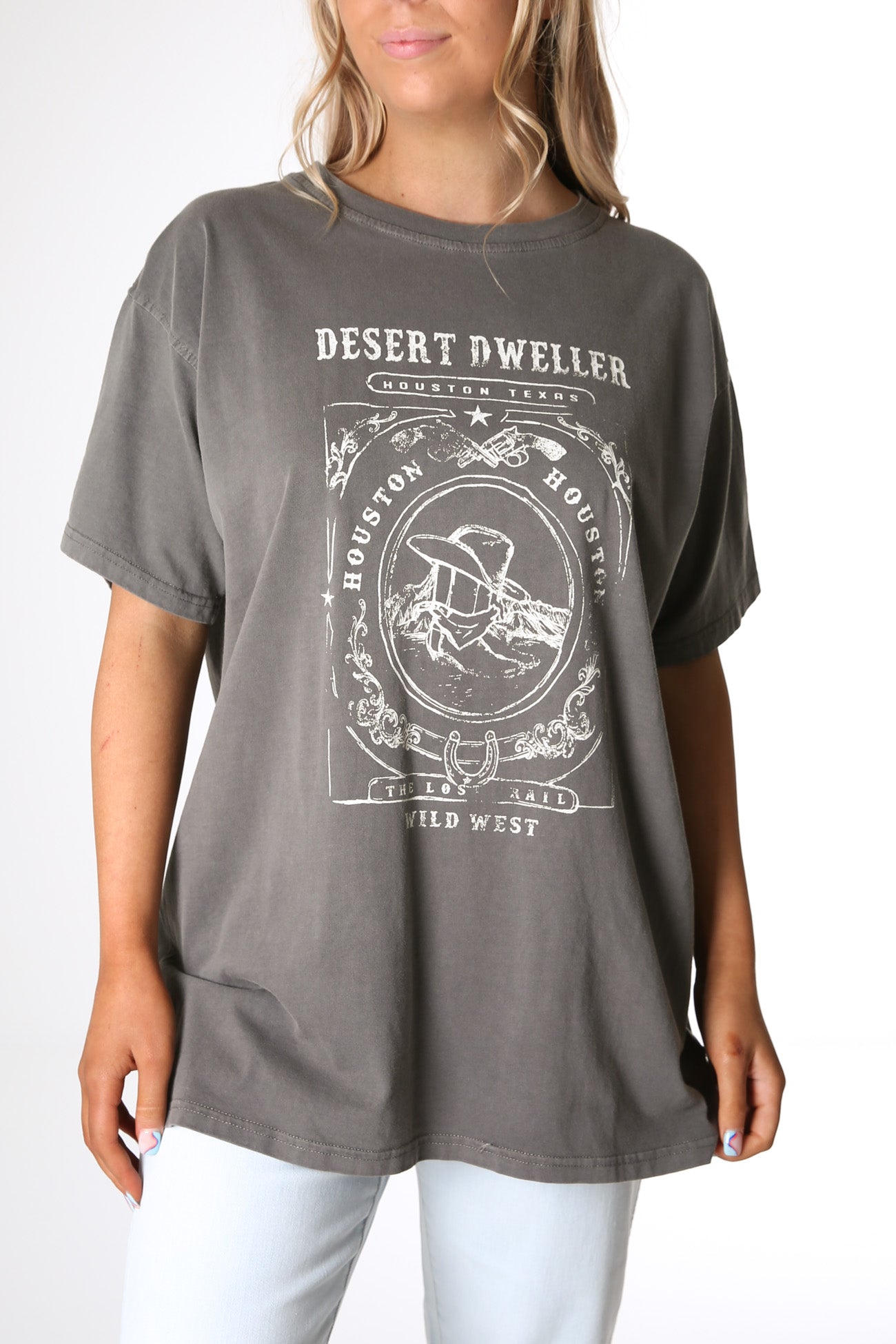 West Tee Washed Charcoal