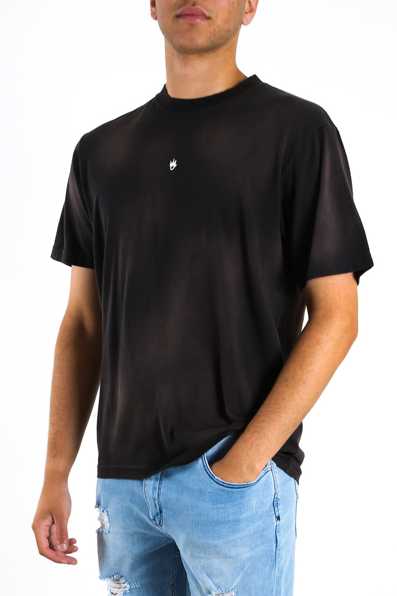 White Light Retro Fit Tee Black