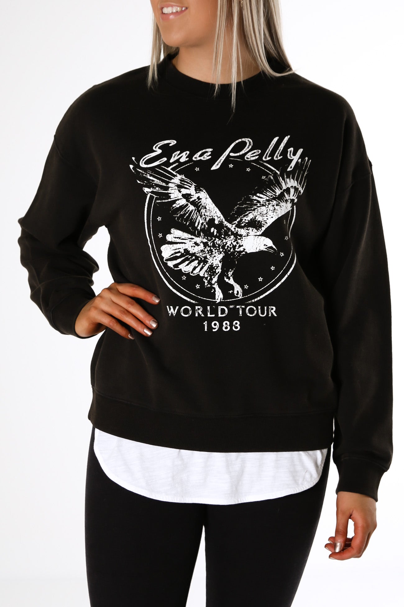 World Tour Sweatshirt Washed Black