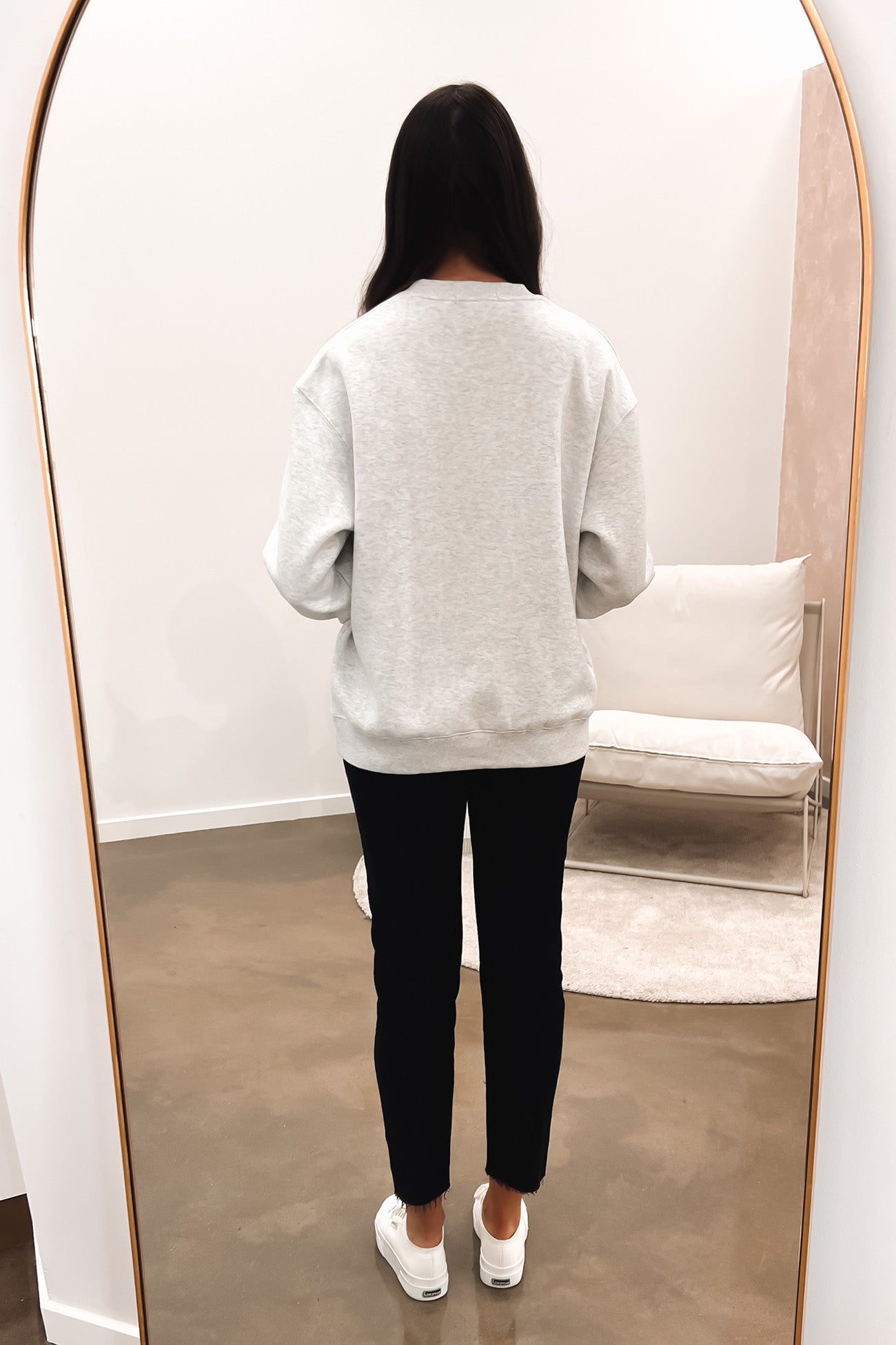Worldwide Oversized Sweater White Marle