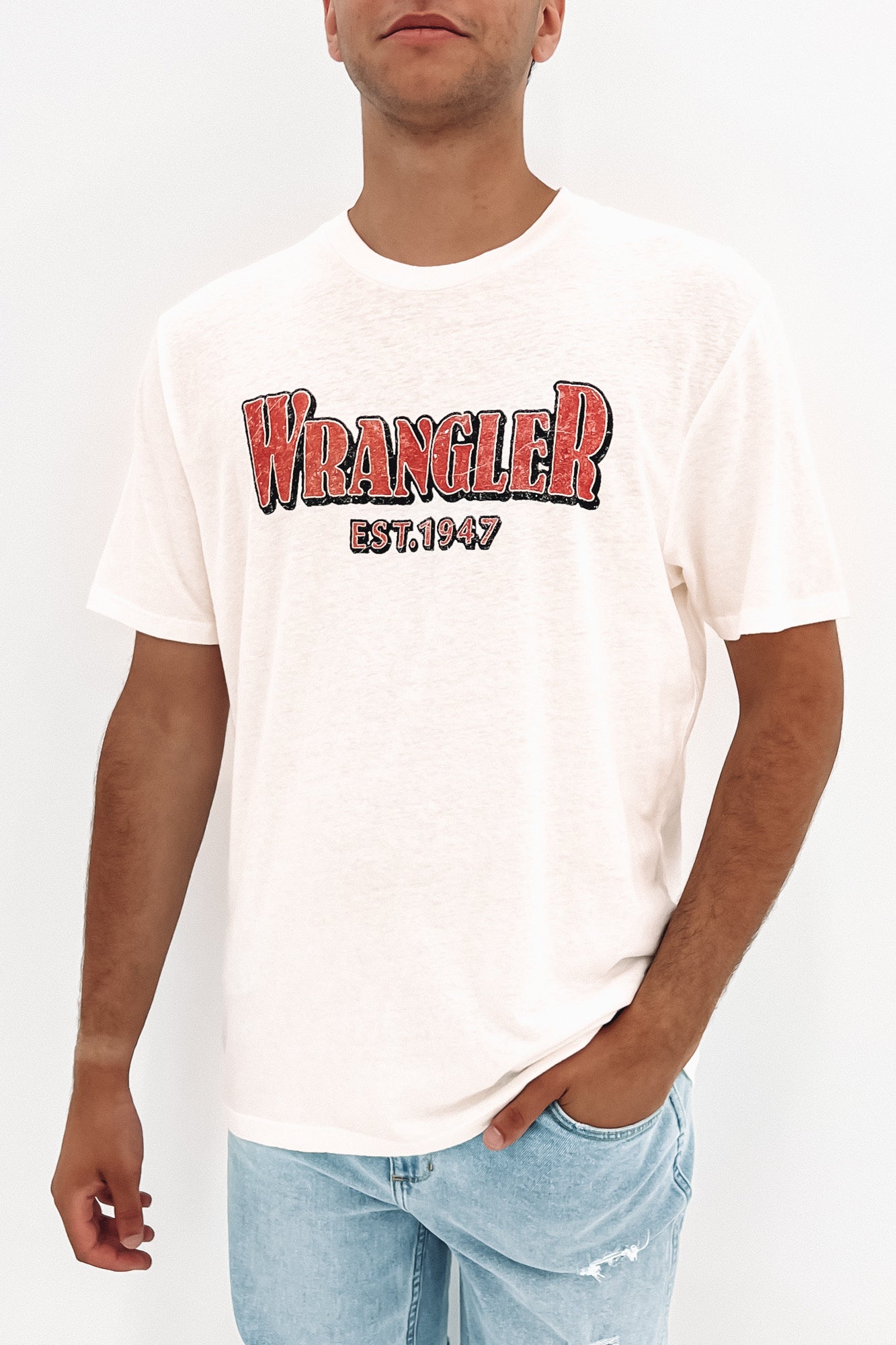 Wrangler 47 Tee Vintage White