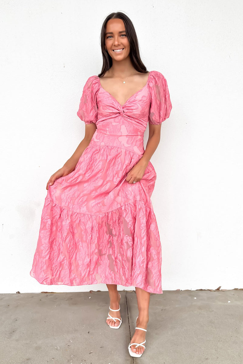 Zabelle Midi Dress Pink
