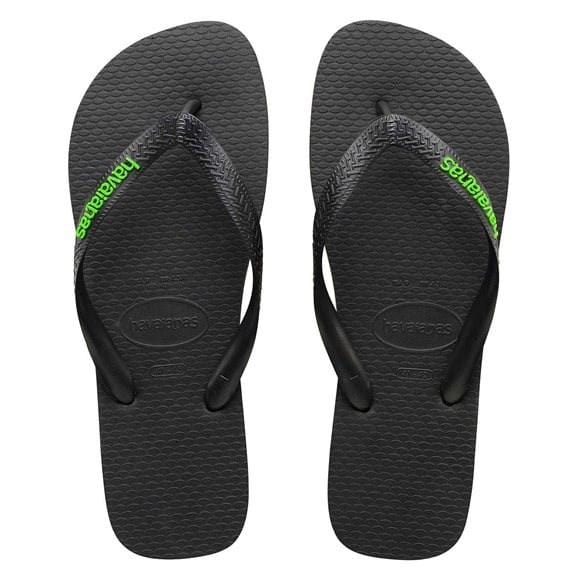 Rubber Logo Black Neon Green Havaianas - Jean Jail