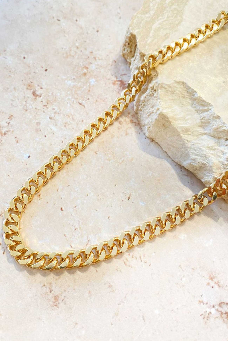 Xena Curb Chain Necklace Gold