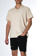 Classic Linen Short Sleeve Shirt Vintage White