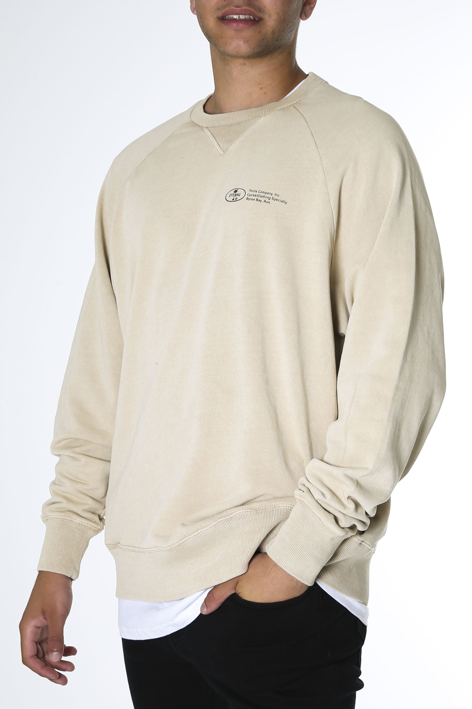 Company Alignment Oversize Raglan Crew Aged Tan