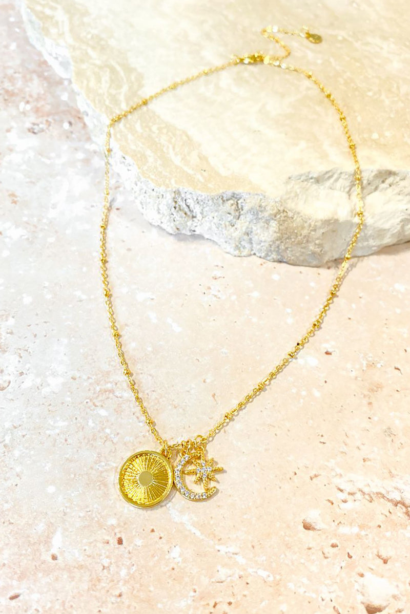 Gala Charm Necklace Gold