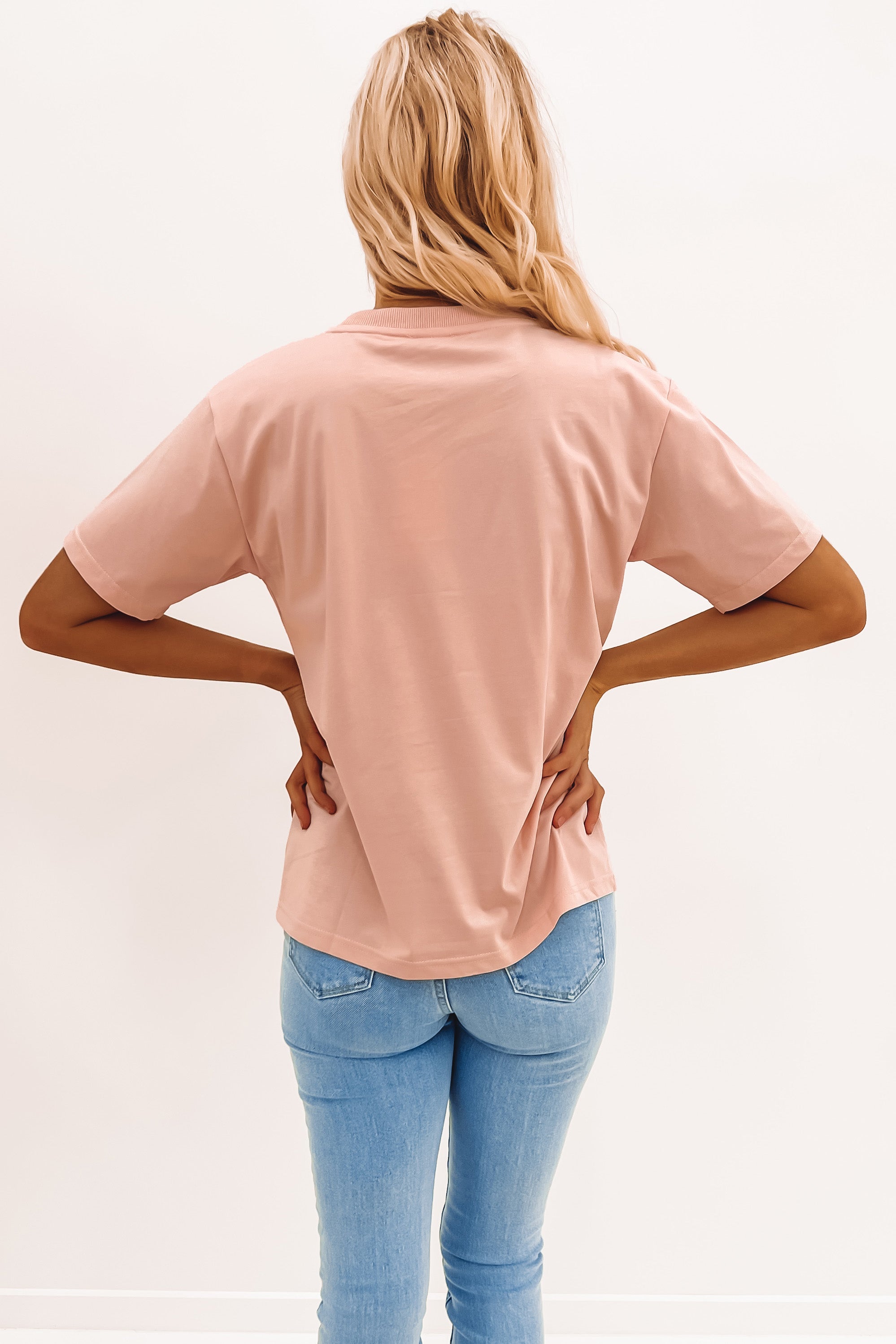 Magnolia Printed Tee Dusty Pink