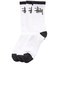 Mens Graffiti Crew Sock 3PK Black