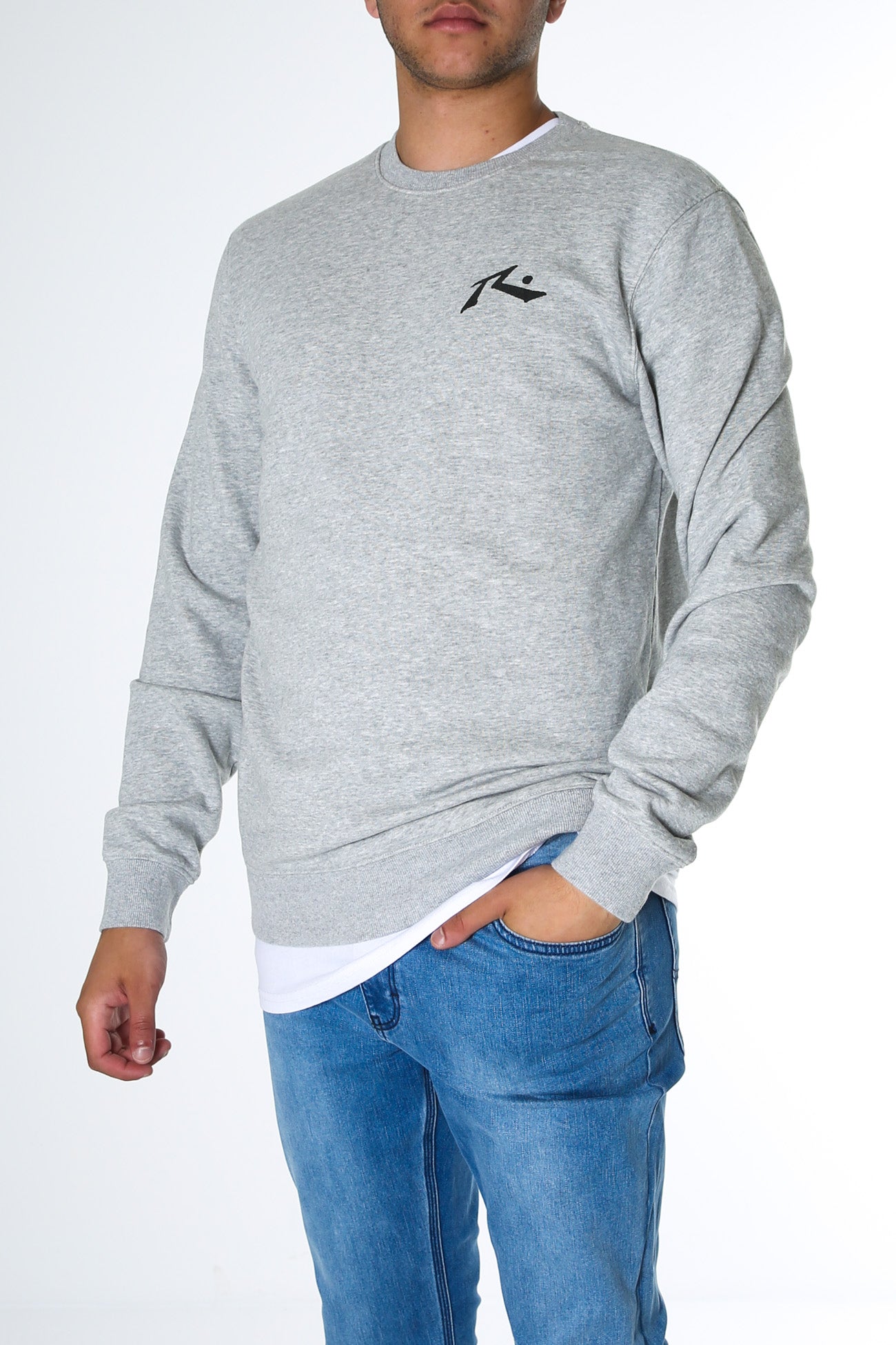 One Hit Wonder Crew Fleece Grey Marle