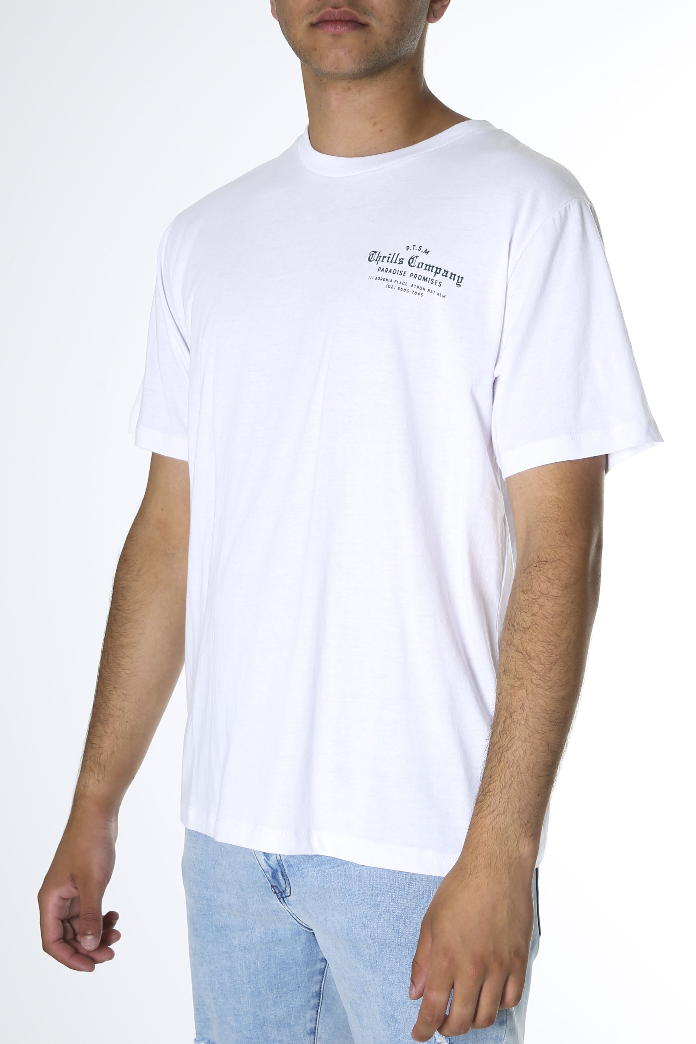 Paradise Promises Merch Fit Tee White