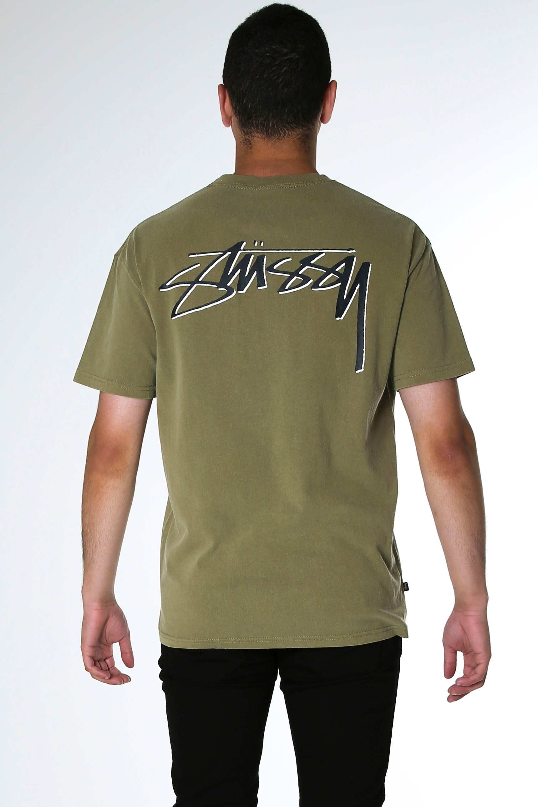 Shadow Script Short Sleeve Tee Pigment Light Khaki