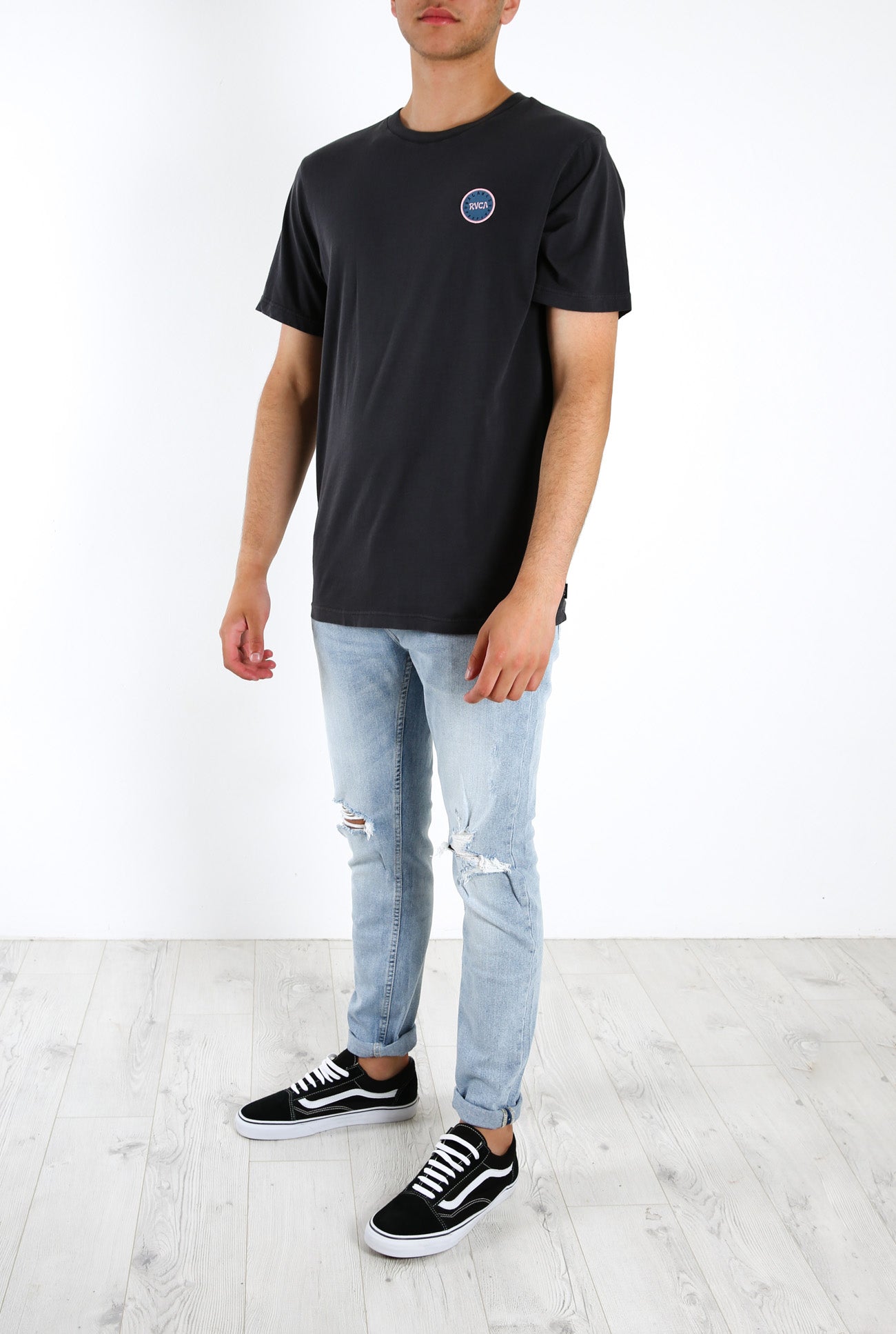 Sun Of RVCA Short Sleeve Tee Pirate Black