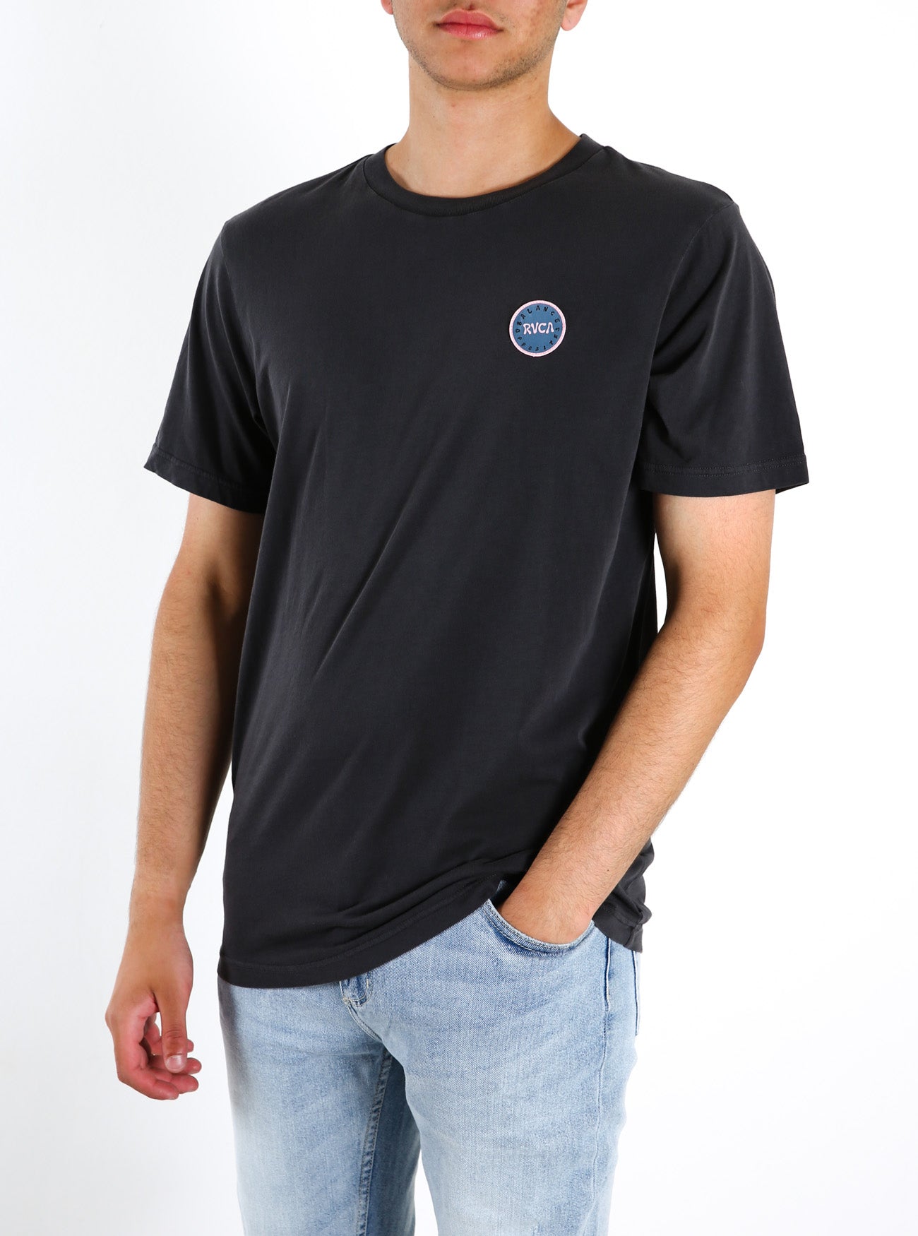 Sun Of RVCA Short Sleeve Tee Pirate Black